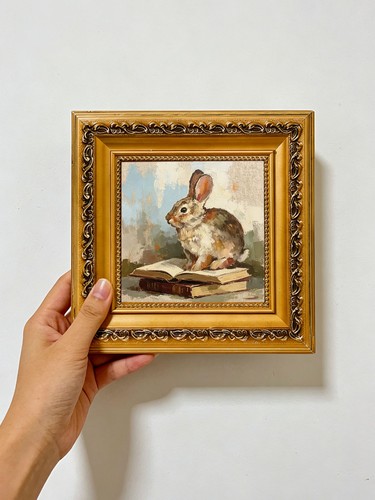 Brown cottontail rabbit oil - cottontail,