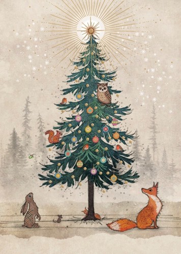Bug art christmas card - bug,