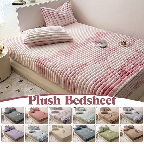 Faux rabbit fur fitted sheet - rabbit,