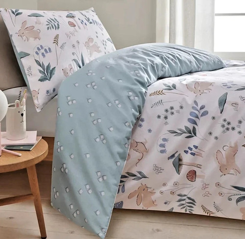 Bunny reversible single duvet - single,