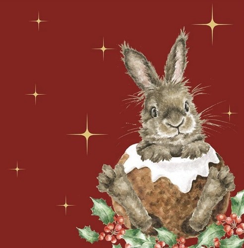Wrendale christmas rabbit - x,
