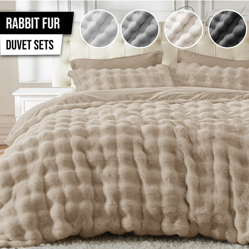 Rabbit fur duvet - rabbit, set